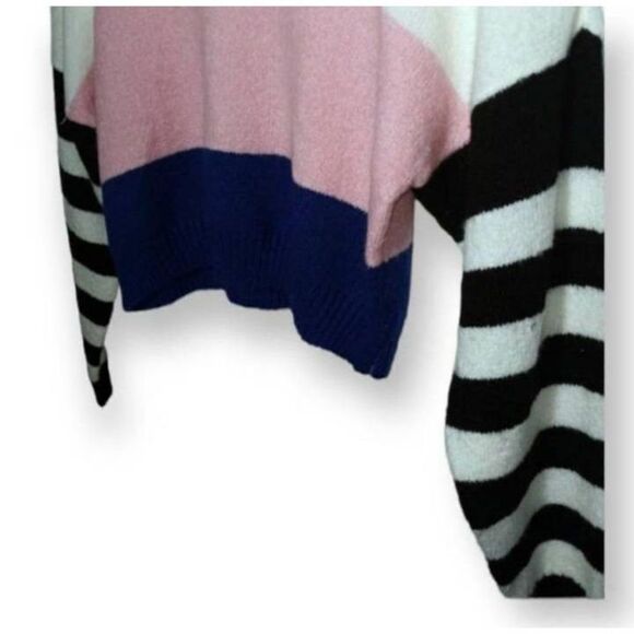 LOVE BY DESIGN LYDIA STRIPE CRW NECK SWEATE XL NWT. - Picture 8 of 11